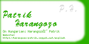 patrik harangozo business card